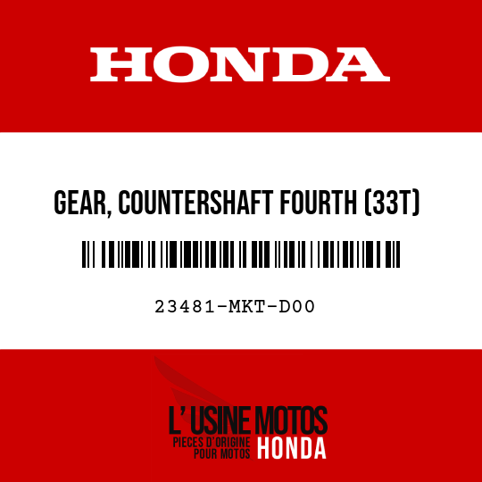 image de 23481-MKT-D00 GEAR, COUNTERSHAFT FOURTH (33T)
