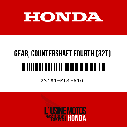 image de 23481-ML4-610 GEAR, COUNTERSHAFT FOURTH (32T)