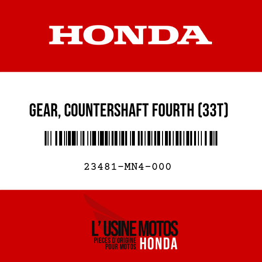 image de 23481-MN4-000 GEAR, COUNTERSHAFT FOURTH (33T)