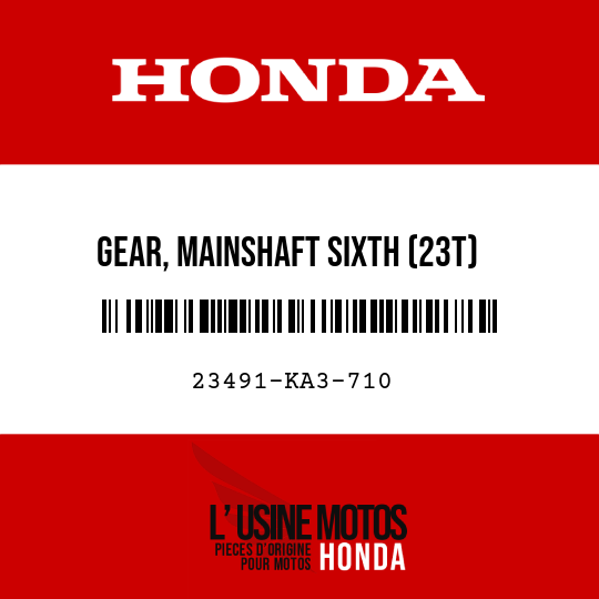 image de 23491-KA3-710 GEAR, MAINSHAFT SIXTH (23T)