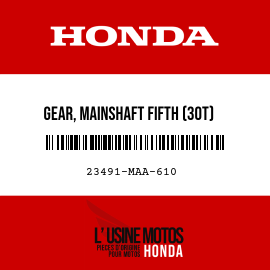 image de 23491-MAA-610 GEAR, MAINSHAFT FIFTH (30T)