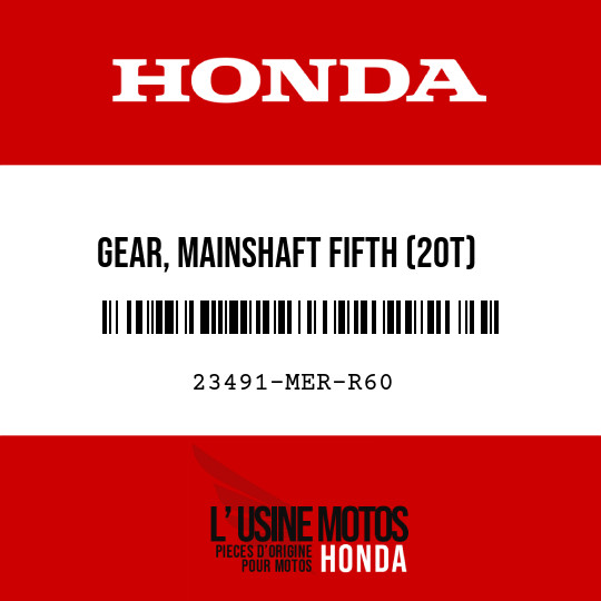 image de 23491-MER-R60 GEAR, MAINSHAFT FIFTH (20T)