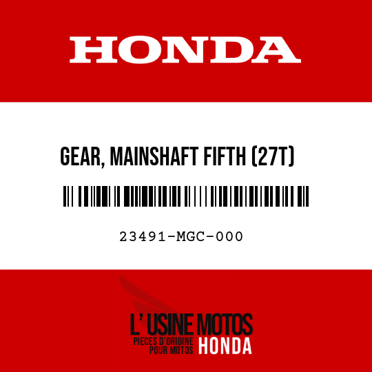 image de 23491-MGC-000 GEAR, MAINSHAFT FIFTH (27T)
