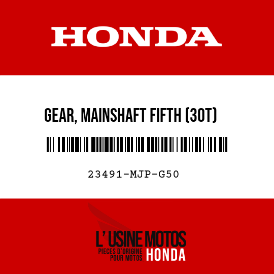 image de 23491-MJP-G50 GEAR, MAINSHAFT FIFTH (30T)