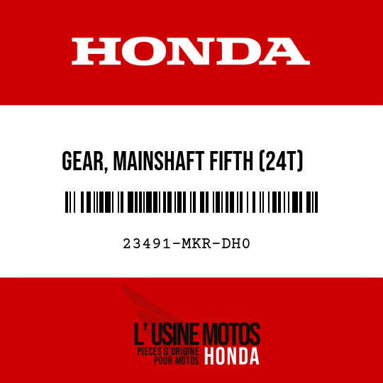 image de 23491-MKR-DH0 GEAR, MAINSHAFT FIFTH (24T)