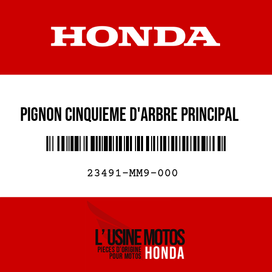 image de 23491-MM9-000 PIGNON CINQUIEME D'ARBRE PRINCIPAL (26T)