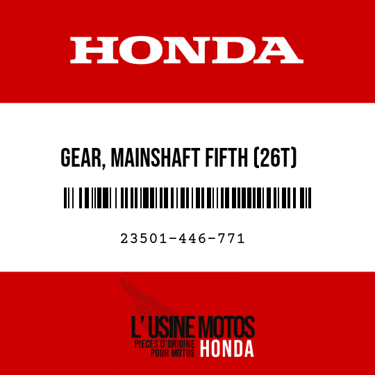 image de 23501-446-771 GEAR, MAINSHAFT FIFTH (26T)
