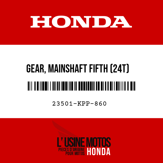 image de 23501-KPP-860 GEAR, MAINSHAFT FIFTH (24T)