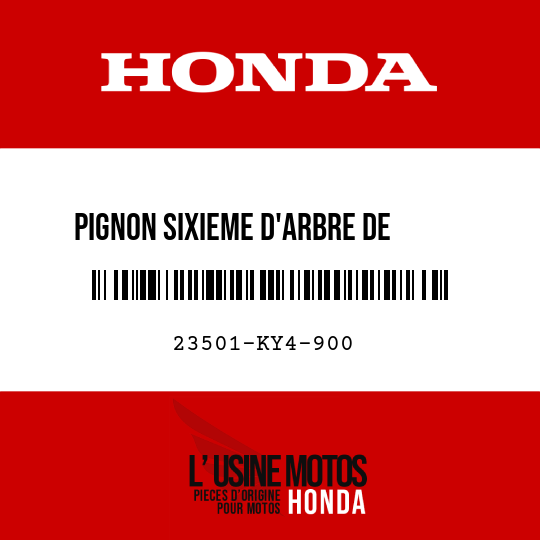 image de 23501-KY4-900 PIGNON SIXIEME D'ARBRE DE     RENVOI (22T)