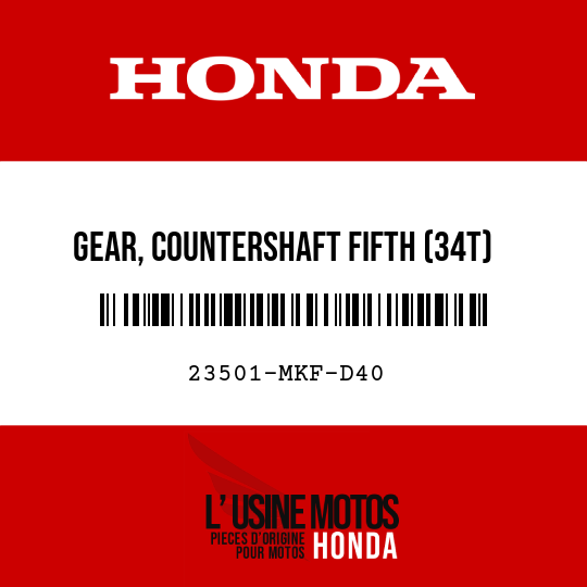 image de 23501-MKF-D40 GEAR, COUNTERSHAFT FIFTH (34T)