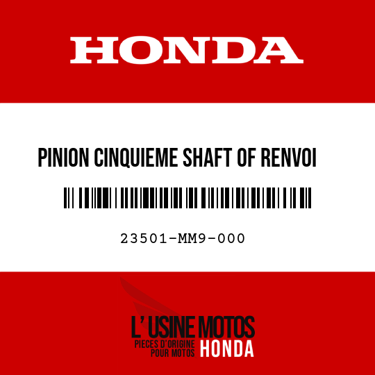 image de 23501-MM9-000 PINION CINQUIEME SHAFT OF RENVOI (25T)