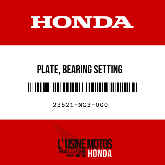 image de 23521-MG3-000 PLATE, BEARING SETTING