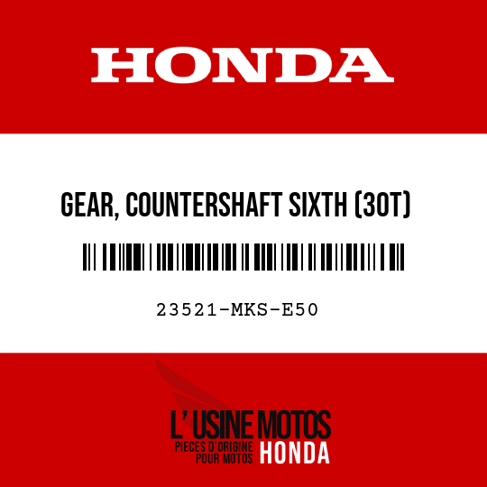 image de 23521-MKS-E50 GEAR, COUNTERSHAFT SIXTH (30T)