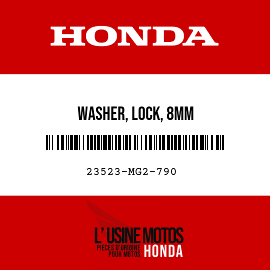 image de 23523-MG2-790 WASHER, LOCK, 8MM