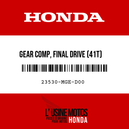 image de 23530-MGE-D00 GEAR COMP, FINAL DRIVE (41T)