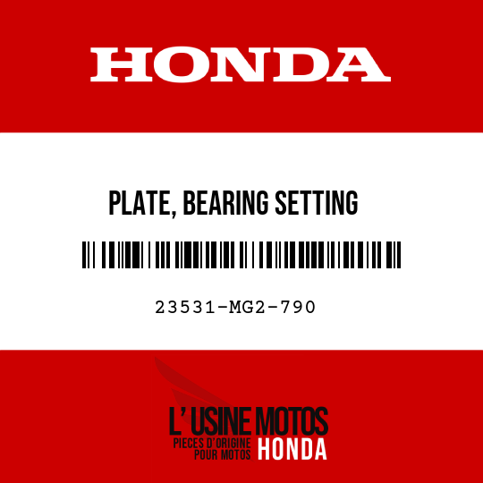 image de 23531-MG2-790 PLATE, BEARING SETTING