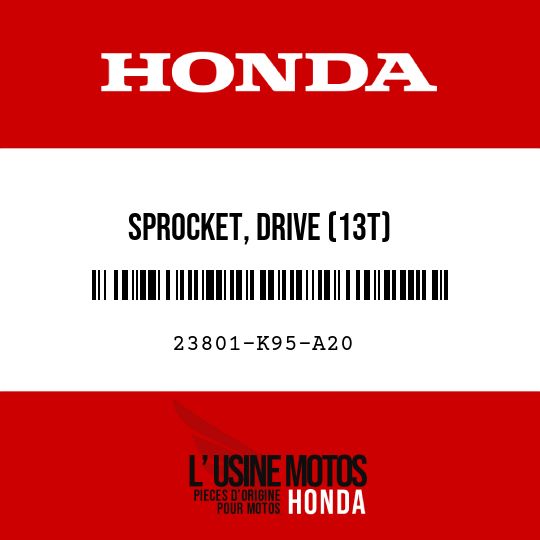 image de 23801-K95-A20 SPROCKET, DRIVE (13T)