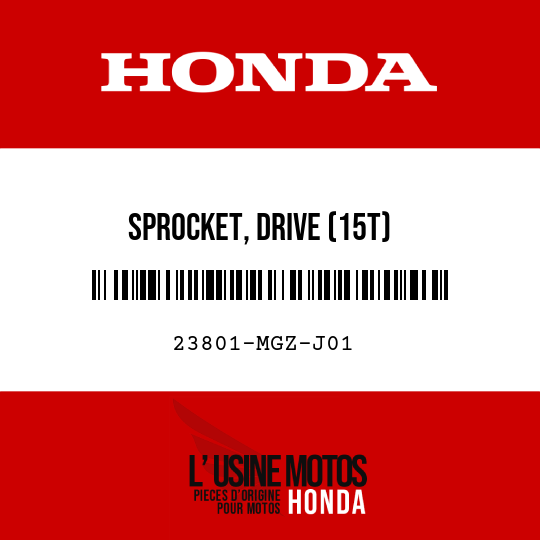 image de 23801-MGZ-J01 SPROCKET, DRIVE (15T)