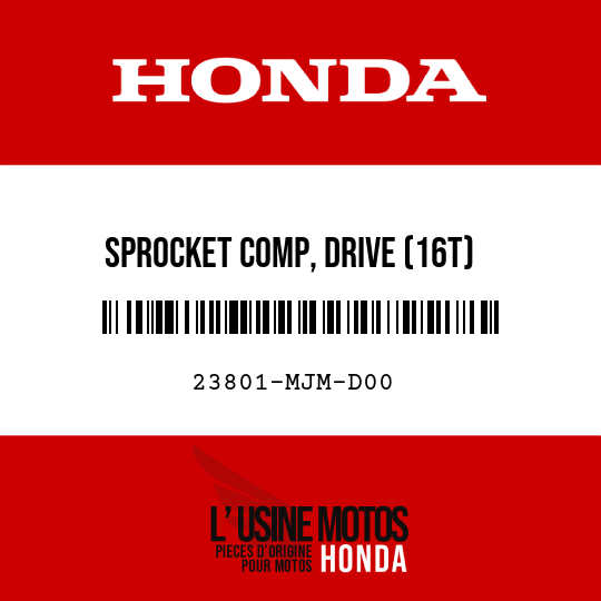 image de 23801-MJM-D00 SPROCKET COMP, DRIVE (16T)
