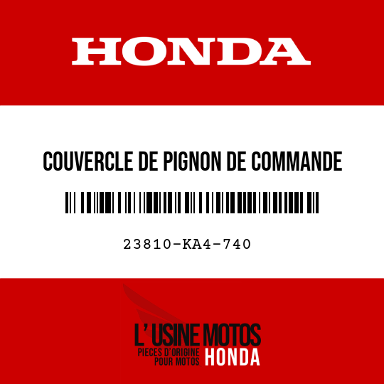 image de 23810-KA4-740 COUVERCLE DE PIGNON DE COMMANDE