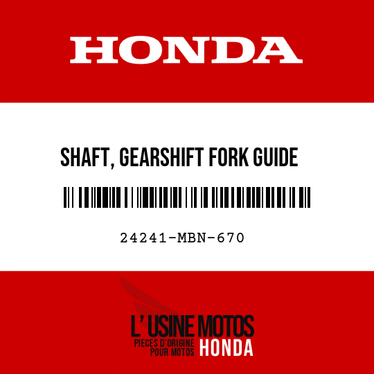 image de 24241-MBN-670 SHAFT, GEARSHIFT FORK GUIDE