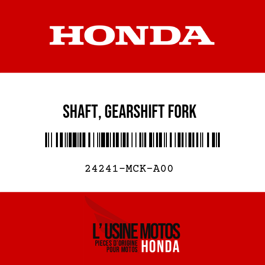 image de 24241-MCK-A00 SHAFT, GEARSHIFT FORK