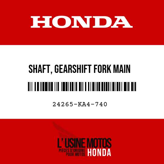 image de 24265-KA4-740 SHAFT, GEARSHIFT FORK MAIN