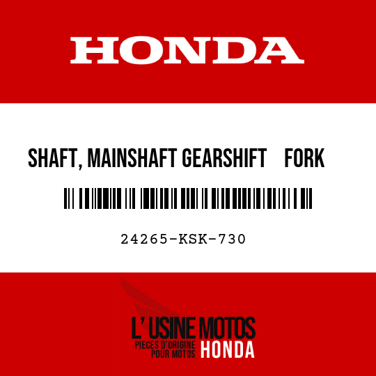 image de 24265-KSK-730 SHAFT, MAINSHAFT GEARSHIFT    FORK