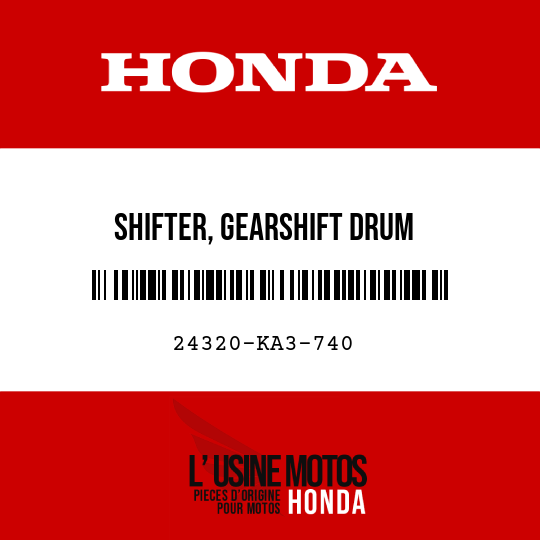 image de 24320-KA3-740 SHIFTER, GEARSHIFT DRUM