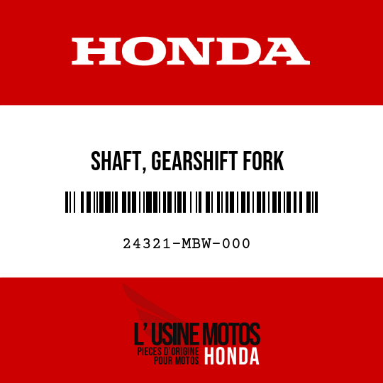 image de 24321-MBW-000 SHAFT, GEARSHIFT FORK