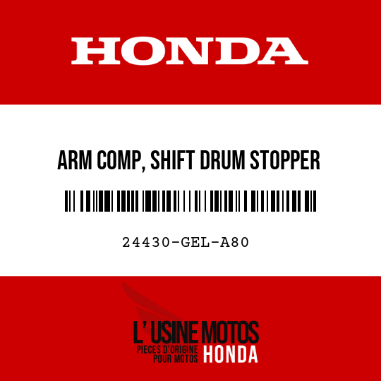 image de 24430-GEL-A80 ARM COMP, SHIFT DRUM STOPPER