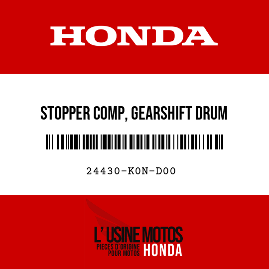 image de 24430-K0N-D00 STOPPER COMP, GEARSHIFT DRUM