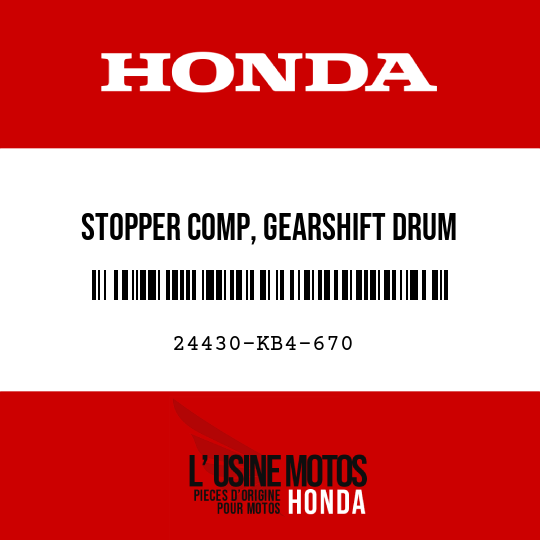 image de 24430-KB4-670 STOPPER COMP, GEARSHIFT DRUM