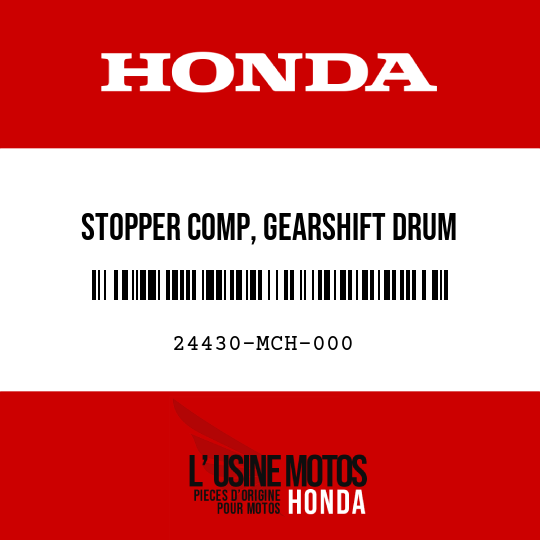image de 24430-MCH-000 STOPPER COMP, GEARSHIFT DRUM