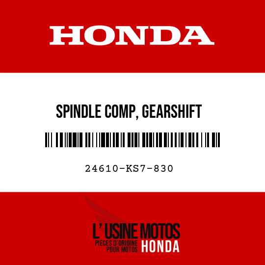 image de 24610-KS7-830 SPINDLE COMP, GEARSHIFT