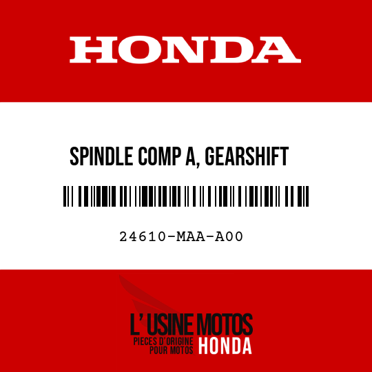 image de 24610-MAA-A00 SPINDLE COMP A, GEARSHIFT