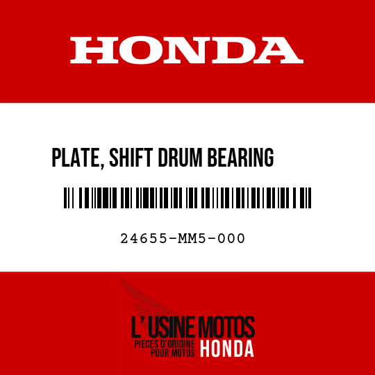 image de 24655-MM5-000 PLATE, SHIFT DRUM BEARING     SETTING