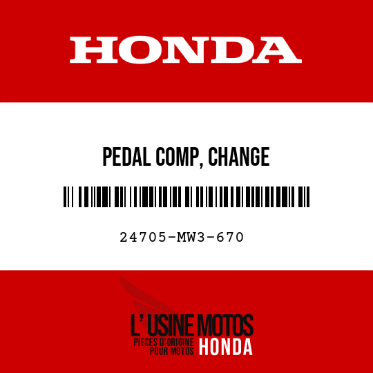 image de 24705-MW3-670 PEDAL COMP, CHANGE