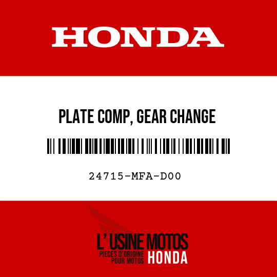 image de 24715-MFA-D00 PLATE COMP, GEAR CHANGE