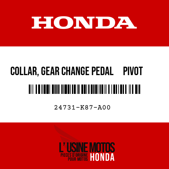 image de 24731-K87-A00 COLLAR, GEAR CHANGE PEDAL     PIVOT
