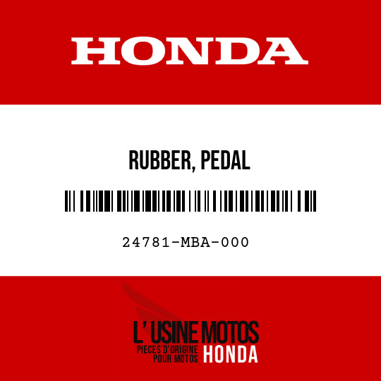 image de 24781-MBA-000 RUBBER, PEDAL