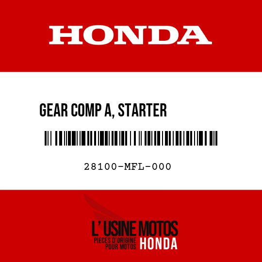 image de 28100-MFL-000 GEAR COMP A, STARTER         REDUCTION (38T/8T)