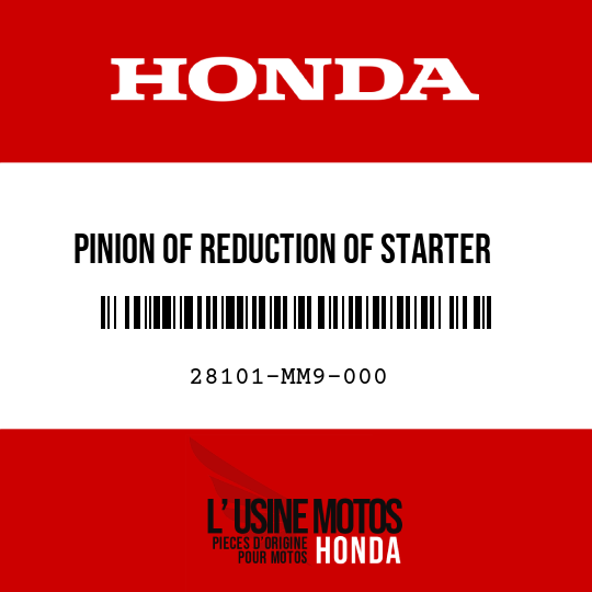 image de 28101-MM9-000 PINION OF REDUCTION OF STARTER MOTOR (40T/12T)