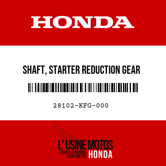 image de 28102-KFG-000 SHAFT, STARTER REDUCTION GEAR