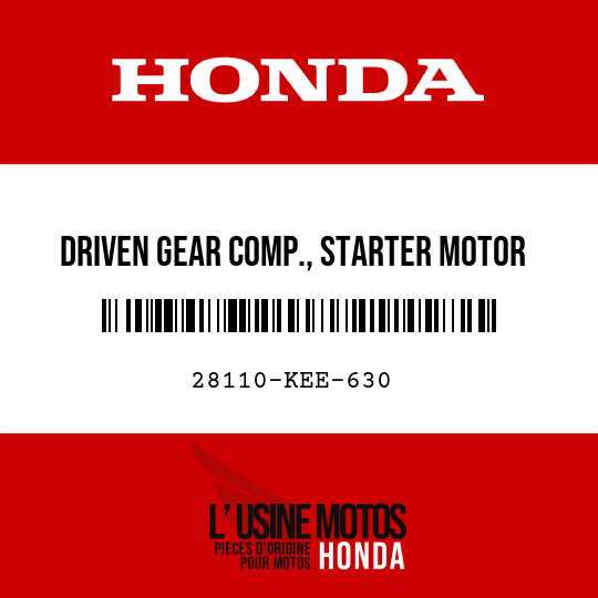 image de 28110-KEE-630 DRIVEN GEAR COMP., STARTER MOTOR