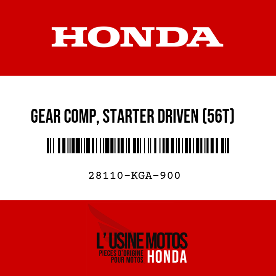 image de 28110-KGA-900 GEAR COMP, STARTER DRIVEN (56T)