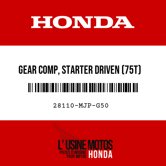 image de 28110-MJP-G50 GEAR COMP, STARTER DRIVEN (75T)