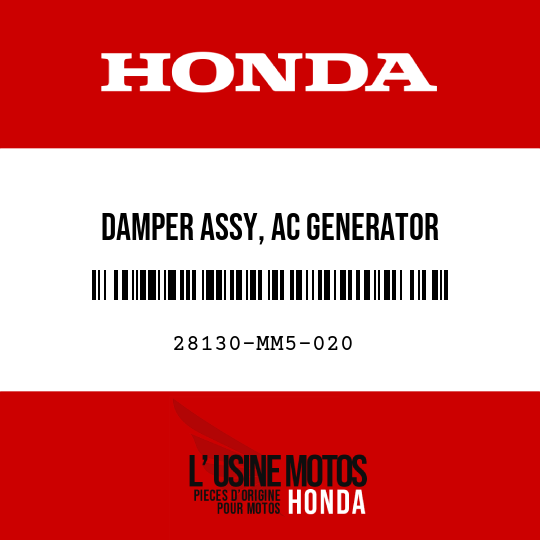 image de 28130-MM5-020 DAMPER ASSY, AC GENERATOR
