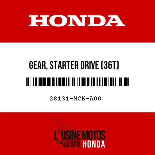 image de 28131-MCK-A00 GEAR, STARTER DRIVE (36T)