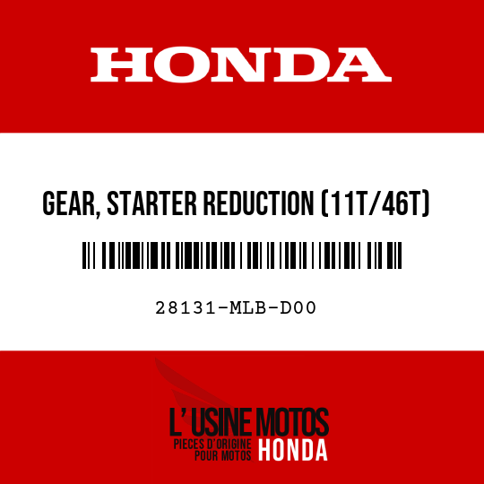 image de 28131-MLB-D00 GEAR, STARTER REDUCTION (11T/46T)
